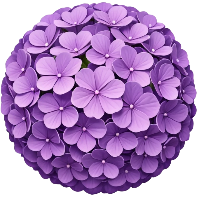 A purple hydrangea flower emoji