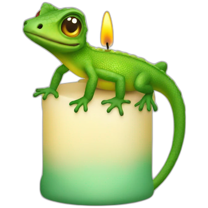 lizard candle emoji