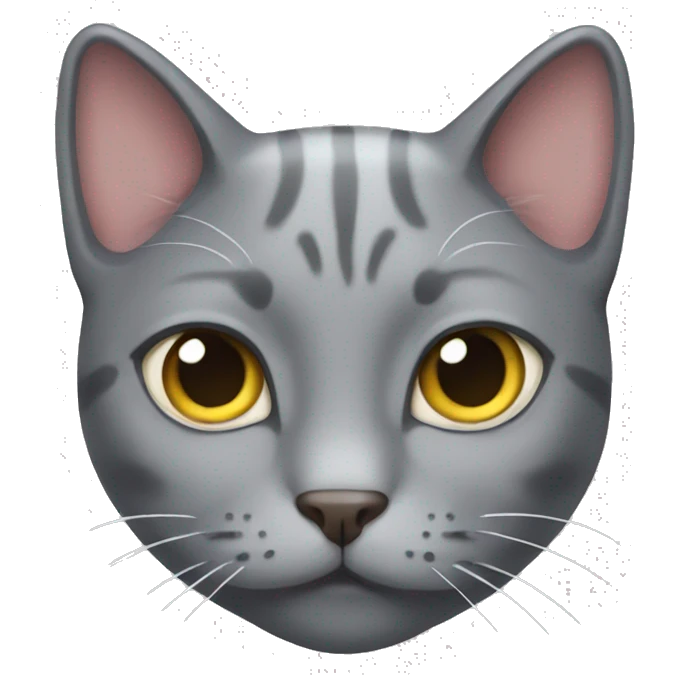 gray cat with heats in eyes  emoji
