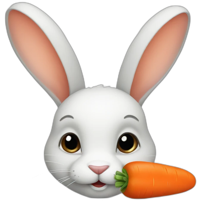 Bunny with a carrot emoji