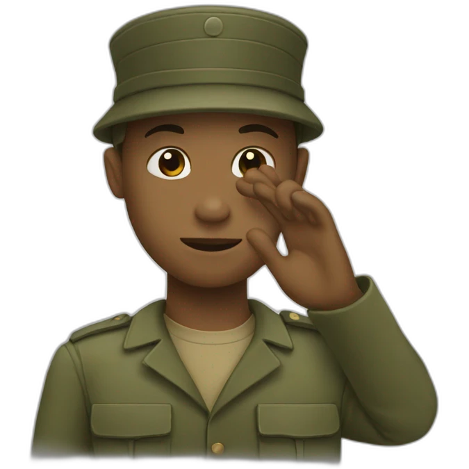 Soldier saluting emoji