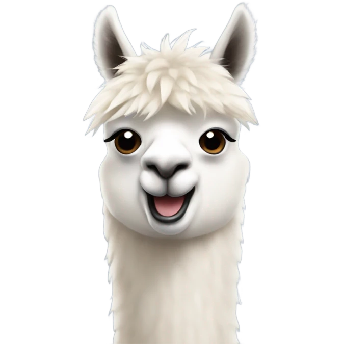 Alpaca with a shark fin  emoji