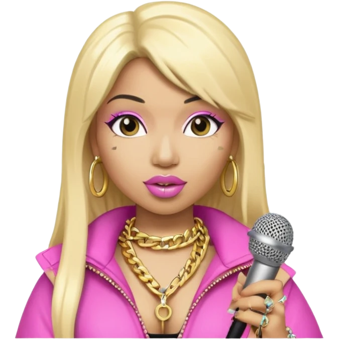 nickiminaj with mic emoji