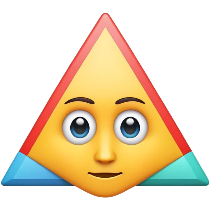 character with triangle head emoji