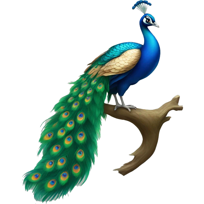 Peacock with bow emoji