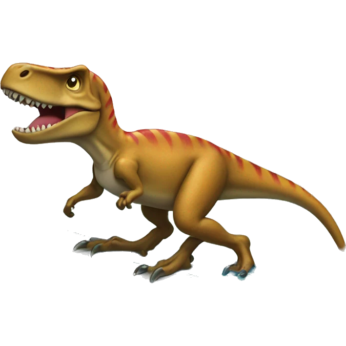 Trex riding a surfboard emoji