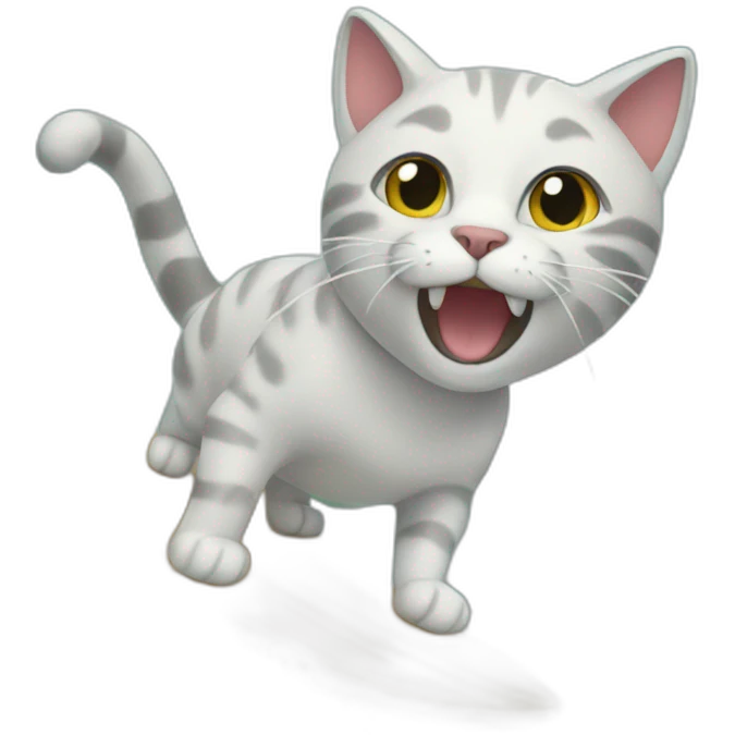 Cat surfing emoji