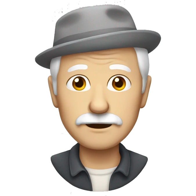 old man with white mustache emoji
