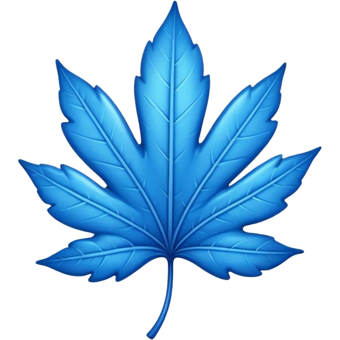 blue leaf emoji