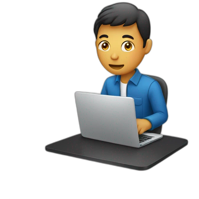 personne qui travaille sur son pc emoji