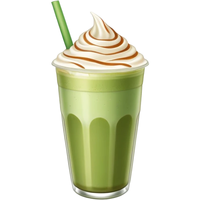Maple matcha iced latte emoji
