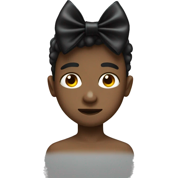 black bow on boy emoji