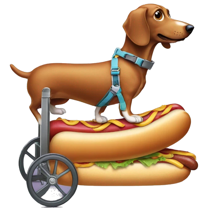 Paraplegic hot dog emoji