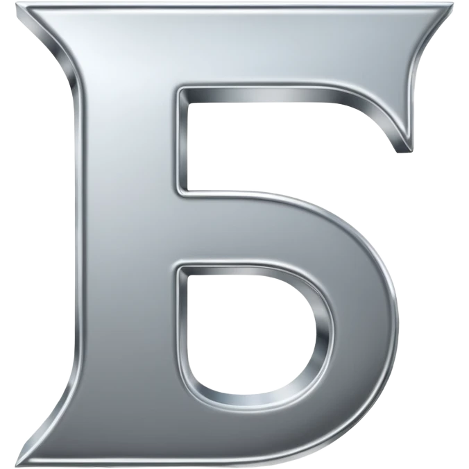 hebrew letter ayin, slight 3D effect emoji