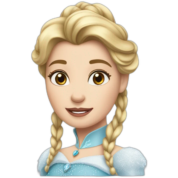 Reine des neiges qui brûle emoji