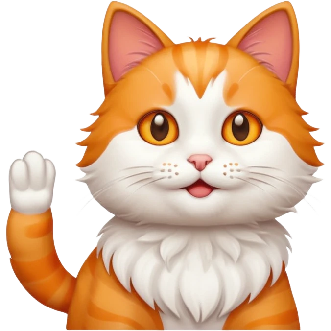 Cat waving excessively  emoji