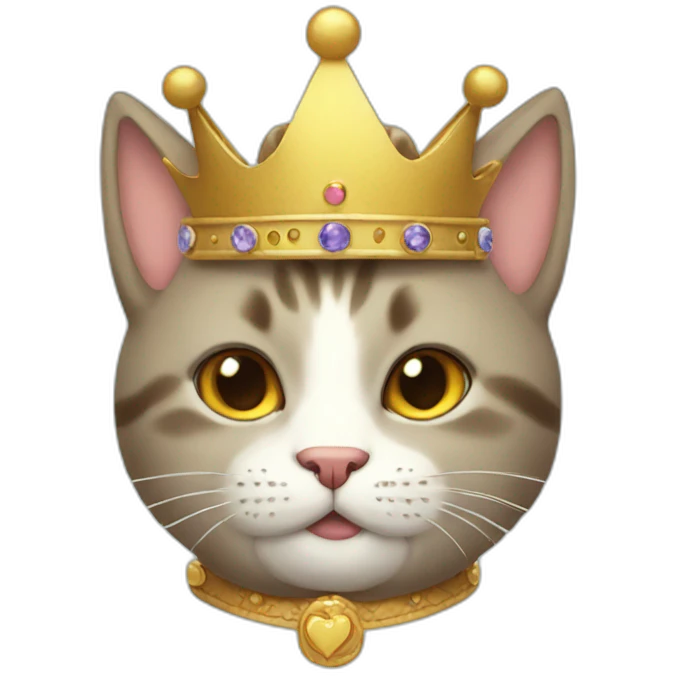 Cat with crown emoji