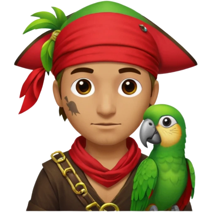 pirate and parrot emoji