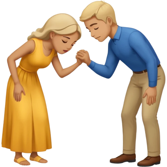 🙋🏻‍♂️🙇🏼‍♀️ emoji