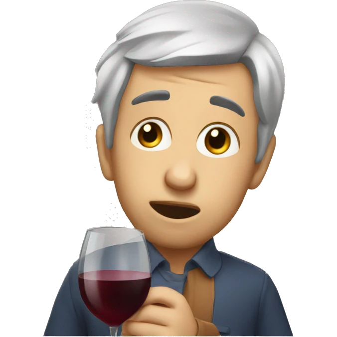 Sadness but with a glass of barolo emoji