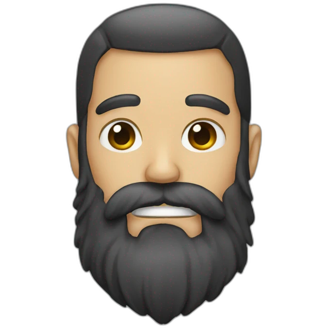 Skull beard emoji