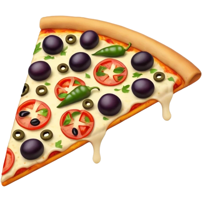 pizza Veggie slice (peppers/olives) emoji