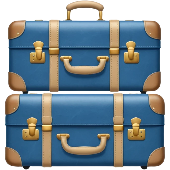 blue and beige suitcases emoji