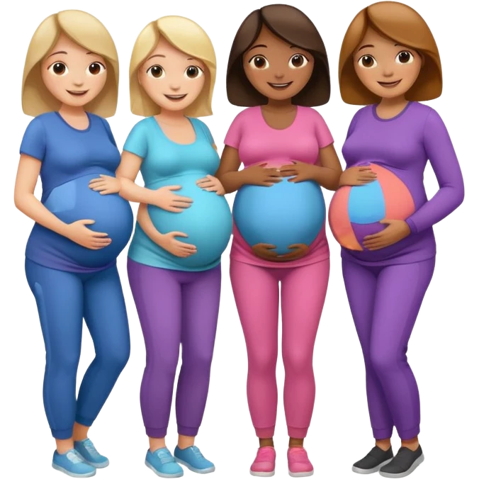 a group of Pregnant women  emoji