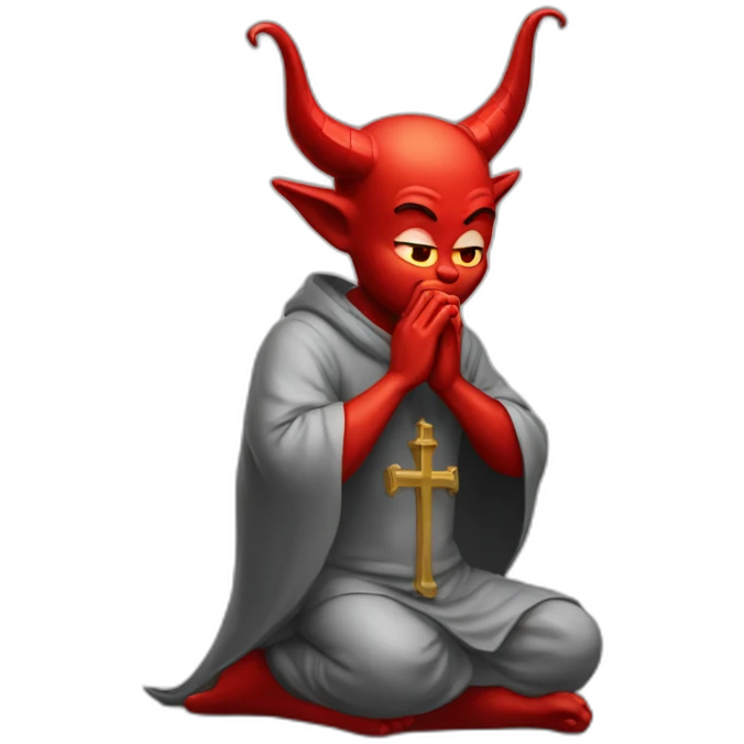 Praying devil emoji