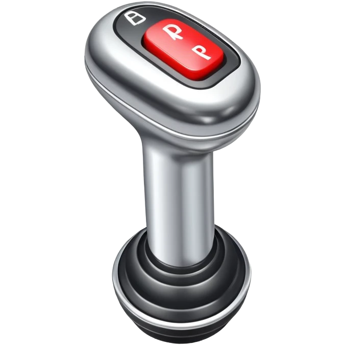 car gear shift stick with R for reverse highlighted emoji