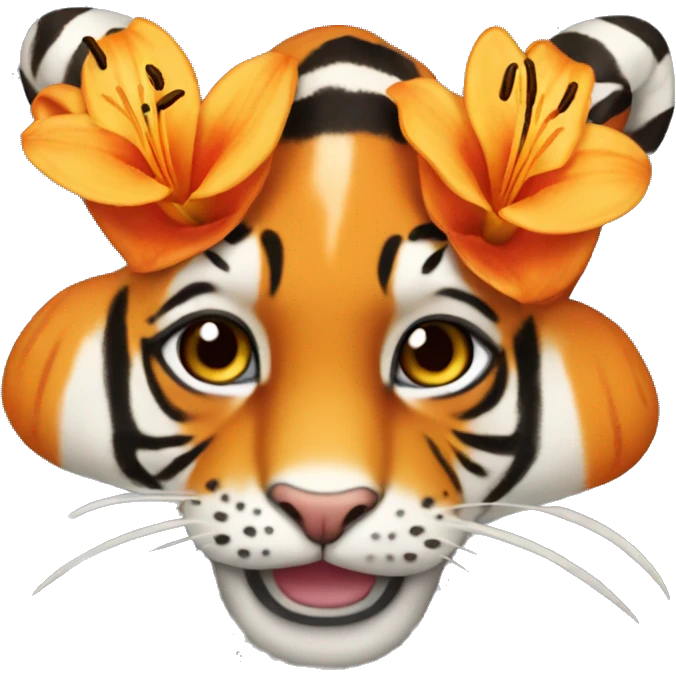 orange tiger lily  emoji
