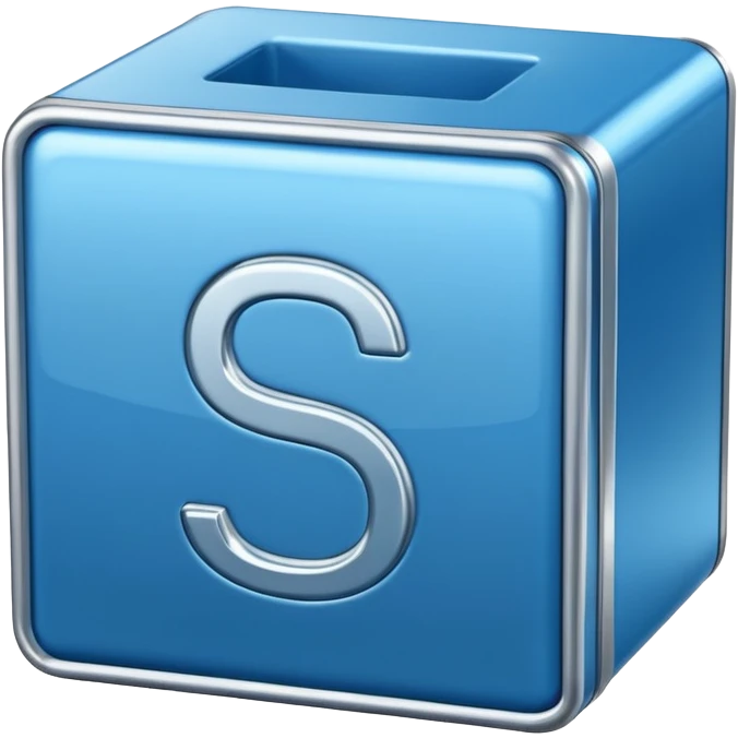 Letters SS in a blue box emoji