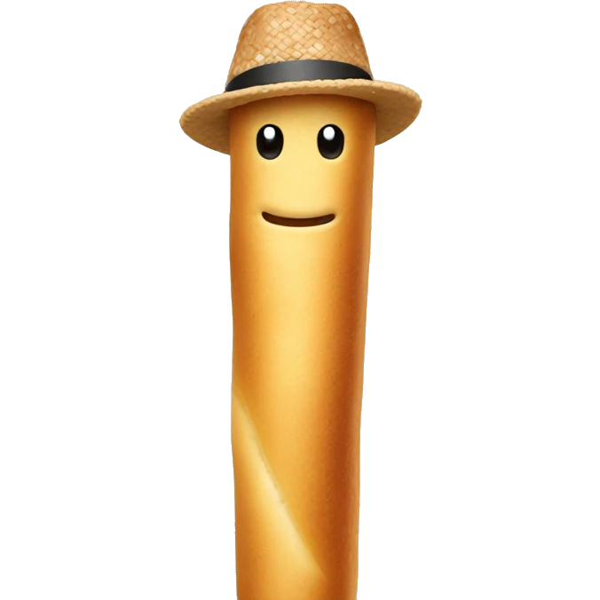 Breadstick wearing a hat  emoji