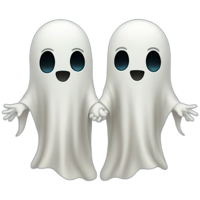 ghosts holding hands emoji