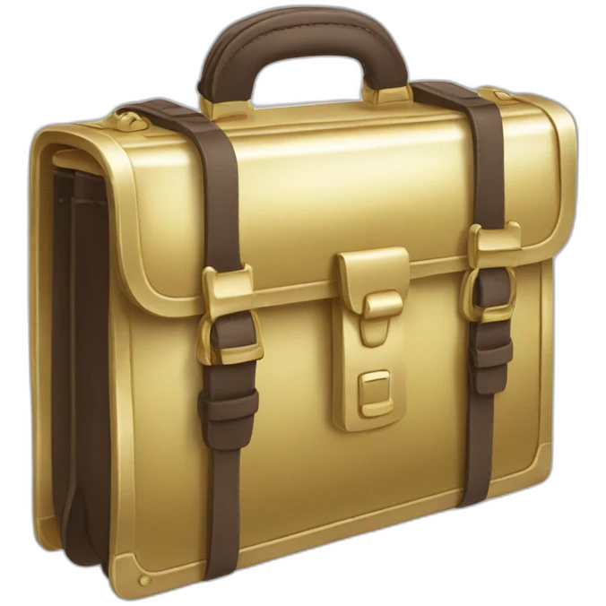 Briefcase filled with gold emoji