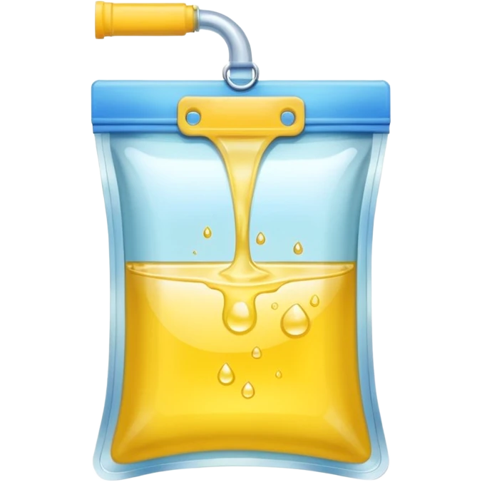 drainage bag with very light yellow luquid emoji