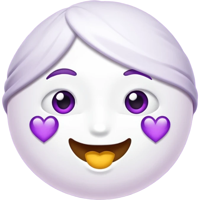 bala doce branco e roxo emoji