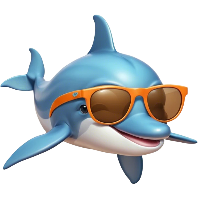 Dolphin with sunglasses emoji
