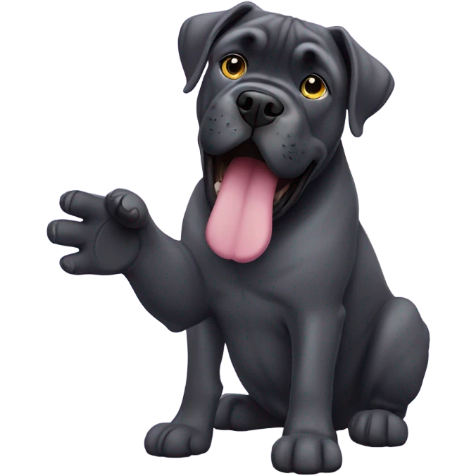  A purple Cane Corso clapping his paws enthusiastically. emoji