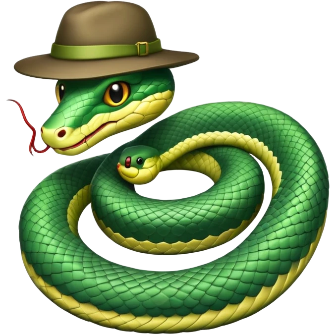 Snake with a hat emoji