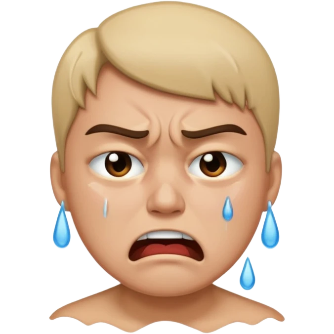 angry and cry emoji