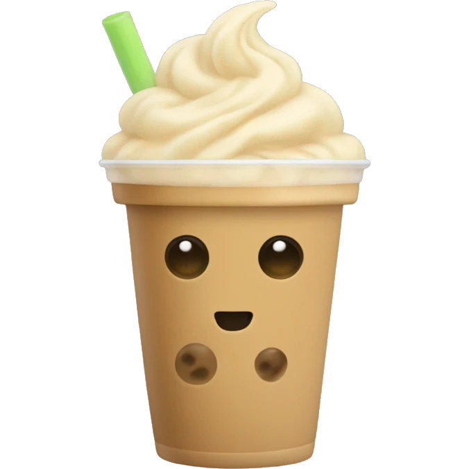 Beige boba emoji
