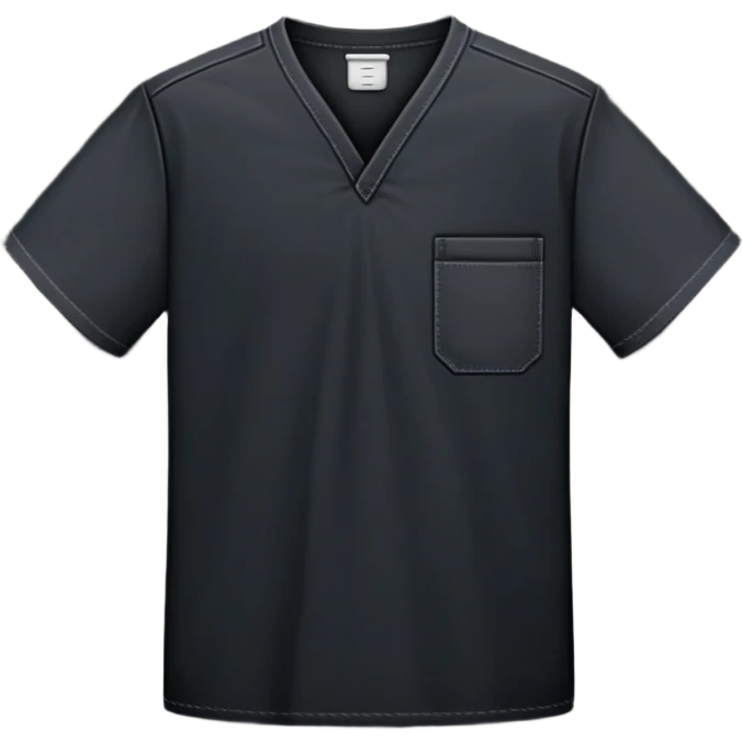 black scrub shirt emoji