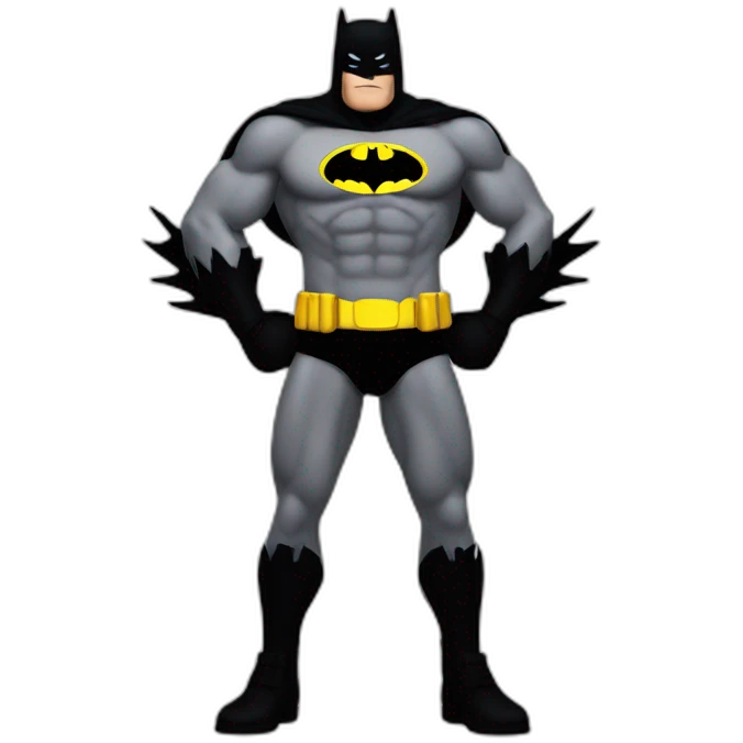 Batman with a physique emoji