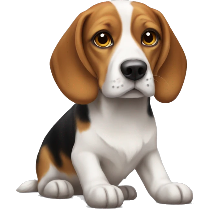 beagle with papillon emoji