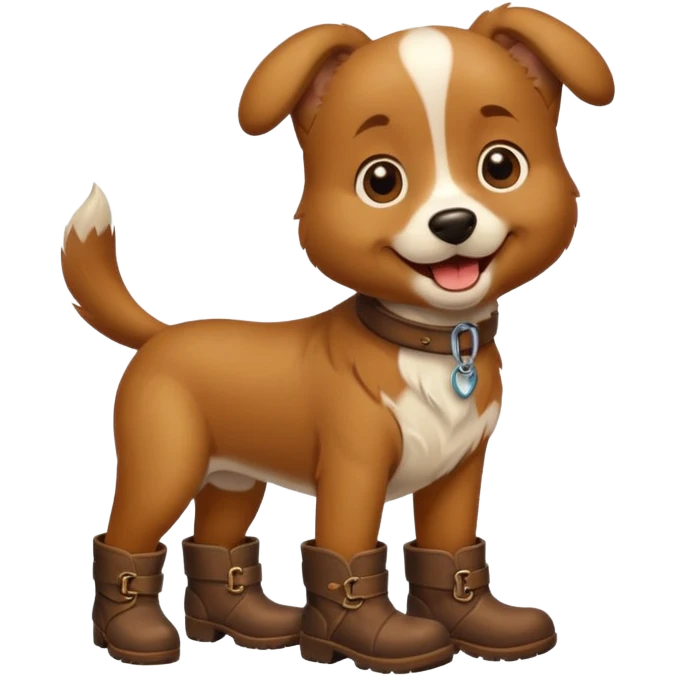 Perro con botas emoji