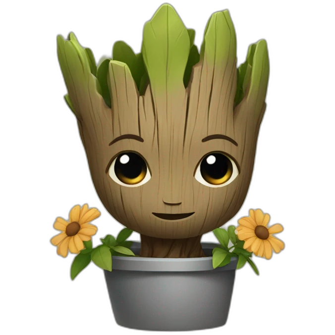 Groot flowers emoji