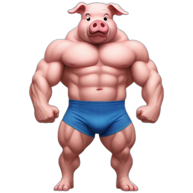 Bodybuilding Pig emoji