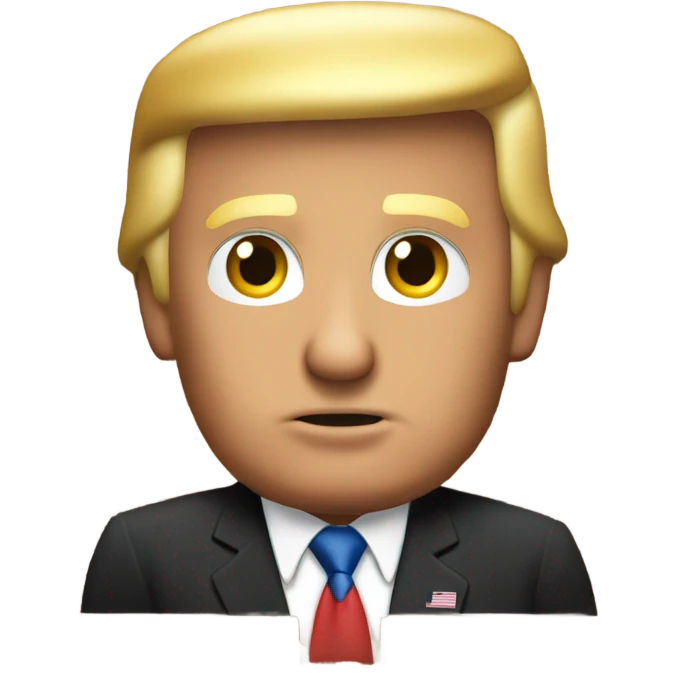 Donald trump on brick wall emoji
