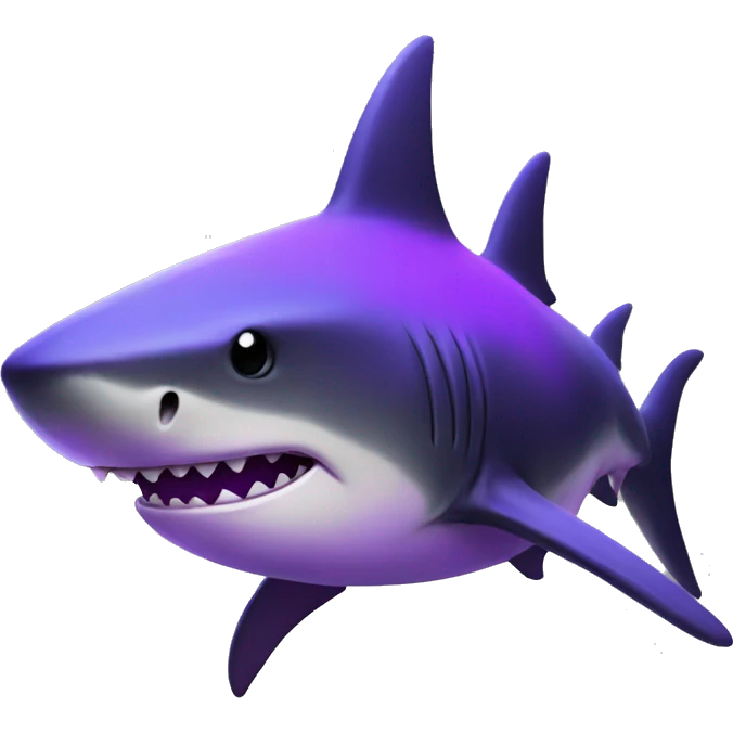 black shark with purple aura emoji